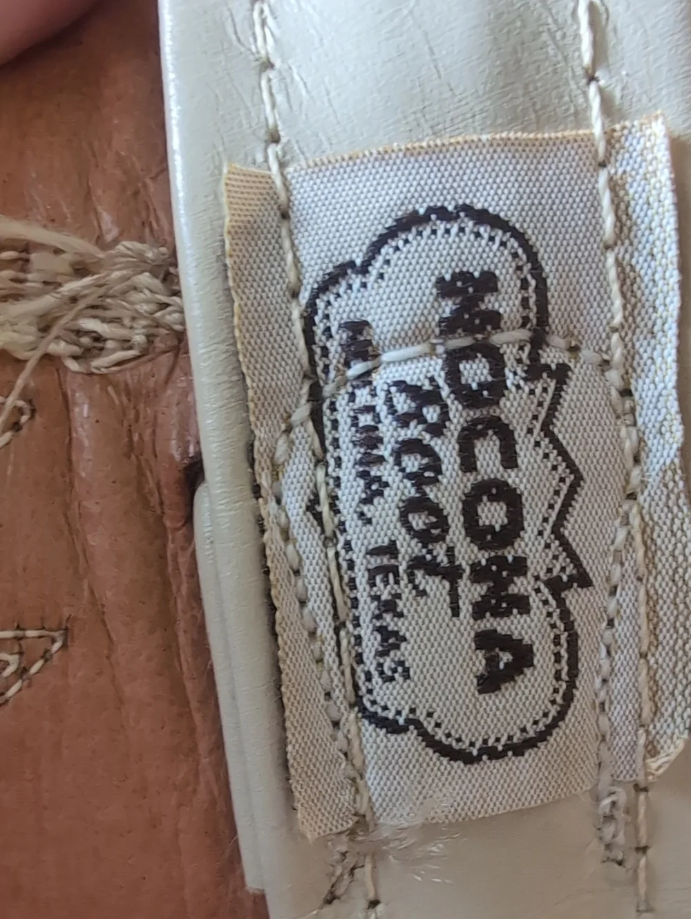 Nocona Cream Western Lace-Up Boots